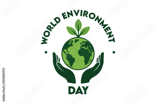 Sustainable ecology and environment conservation concept design. save the earth. Human hands holding Earth globe. Earth Day, World Environment Day concept.  Vector illustration.