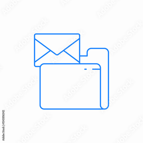 mail folder icon sign vector