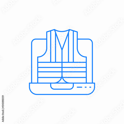 online safety vest icon sign vector