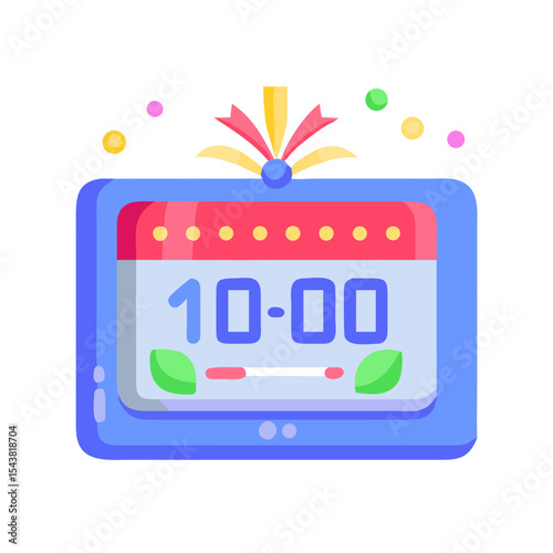 Countdown timer with digital screen Holiday SVG Icon
