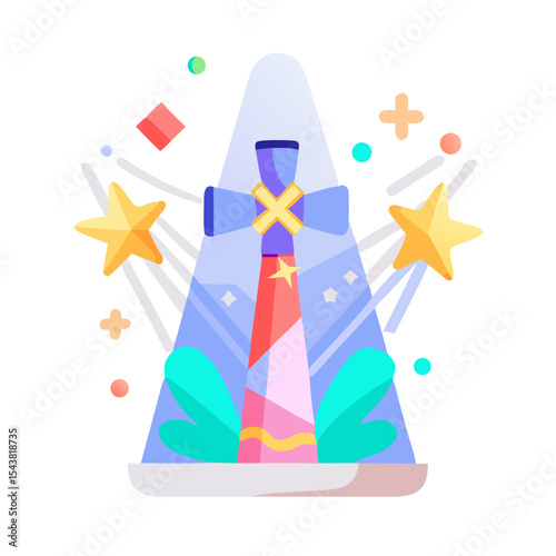 Cross with light rays Holiday SVG Icon