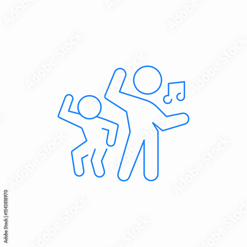 party dancing icon sign vector
