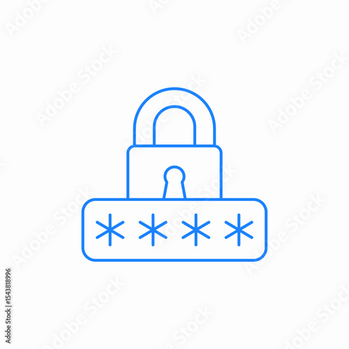 password lock icon sign vector