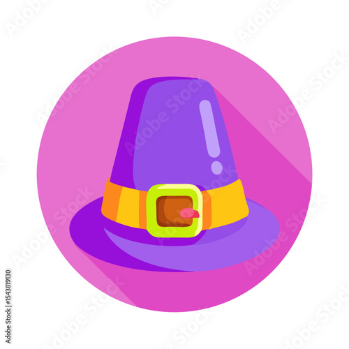 Pilgrim hat with buckle Holiday SVG Icon
