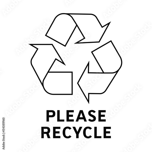 PLEASE RECYCLE LOGO VECTOR SIGN
