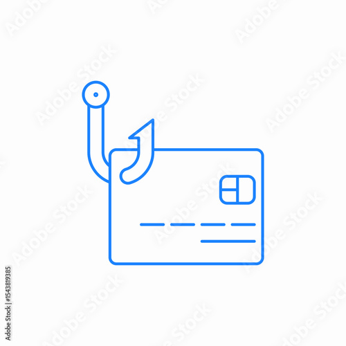 phishing bank card icon sign vector
