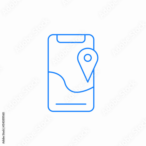 phone navigaton icon sign vector
