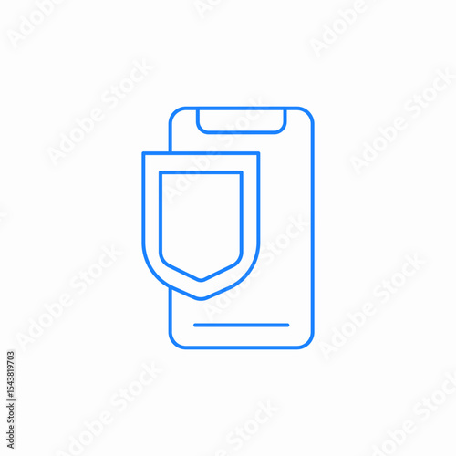 phone shield icon sign vector