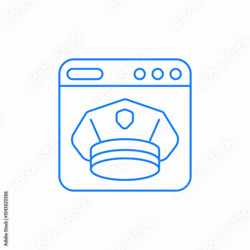 police adminstration website icon sign vector