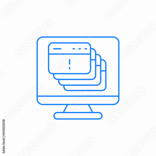 popup windows alert icon sign vector