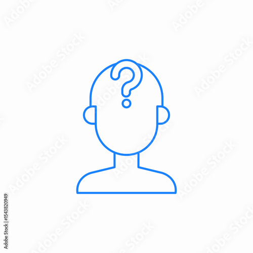 question head icon sign vector