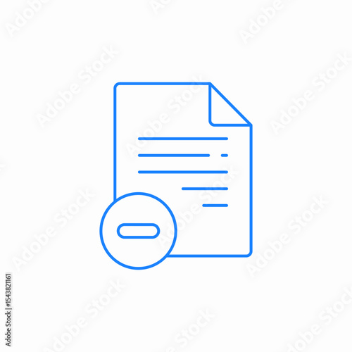 remove file icon sign vector