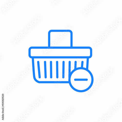 remove from basket icon sign vector