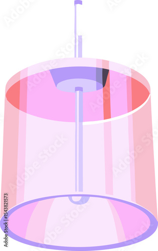 Icon of pendant light in modern style with pastel colors 