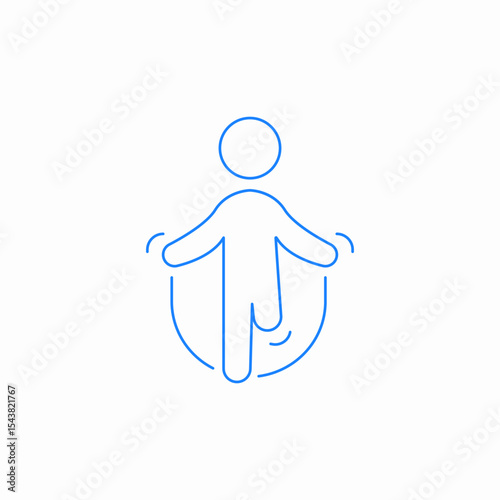 rope jumping icon sign vector