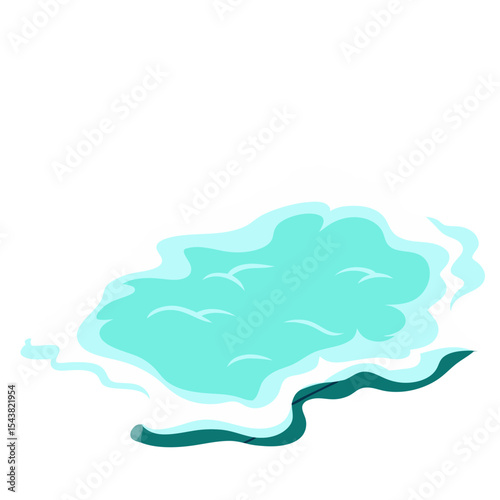 Icon of cozy sheepskin rug with soft texture in soothing colors 