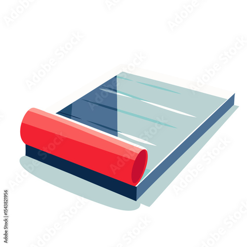Icon of durable styrofoam board roll for crafting and insulation 