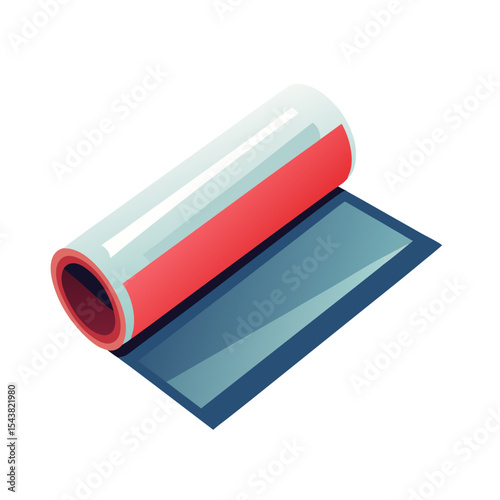 Icon of durable vapor barrier film roll for construction use 