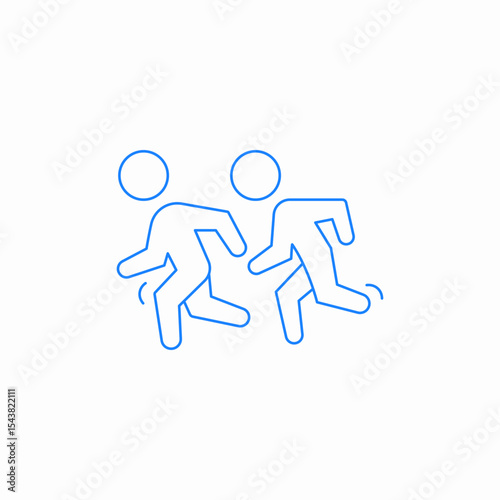 running marathone icon sign vector