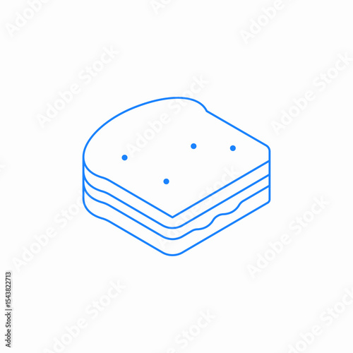 sandwich food icon sign vector