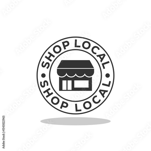 Shop Local Small Business Icon with shadow