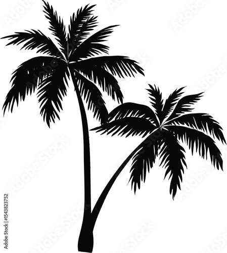 Tropical tree vector illustration lush foliage and vibrant colors