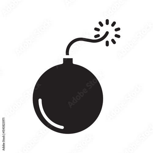 Bomb icon, explosive icon. explosive device.  Flat design style. bomb icon vector illustration isolated on white background, bomb icon eps. bomb icon graphic design vector symbol.