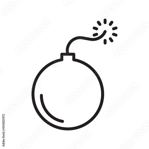Bomb icon, explosive icon. explosive device.  Flat design style. bomb icon vector illustration isolated on white background, bomb icon eps. bomb icon graphic design vector symbol.