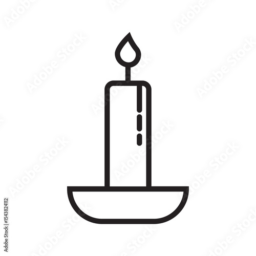 Candle Flame Icon. Vector Illustration. Eps 10