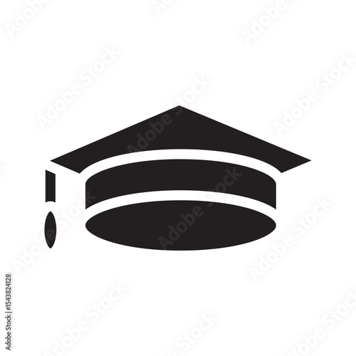 graduate college icon. toga cap icon. flat illustration vector icon