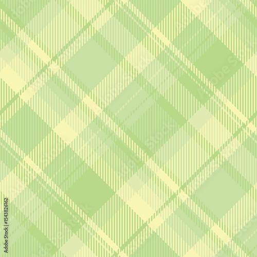 Outside background check texture, sample seamless pattern vector. Father fabric textile plaid tartan in green and light colors.