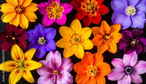 Colorful flowers background.
