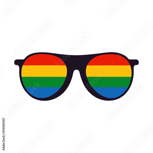 3d glasses isolated vector art illustration
