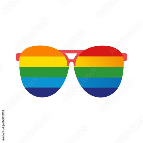 3d glasses isolated vector art illustration