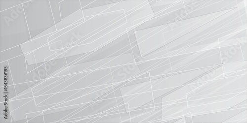 Abstract grey and white tech geometric corporate design background. modern