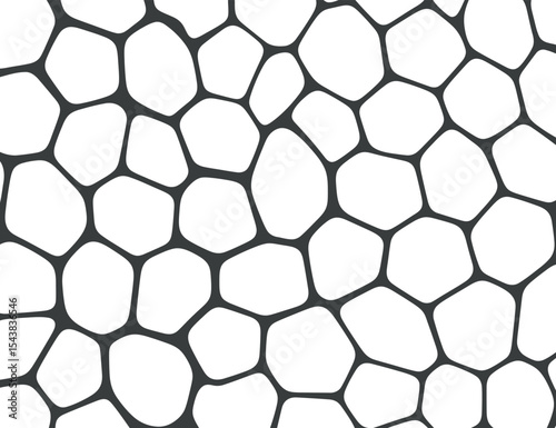 Abstract Geometric Pattern of Interlocking Shapes