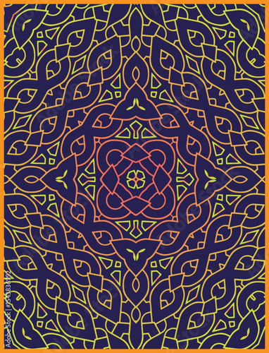 Celtic Mandala Inspired Geometric Vector Pattern