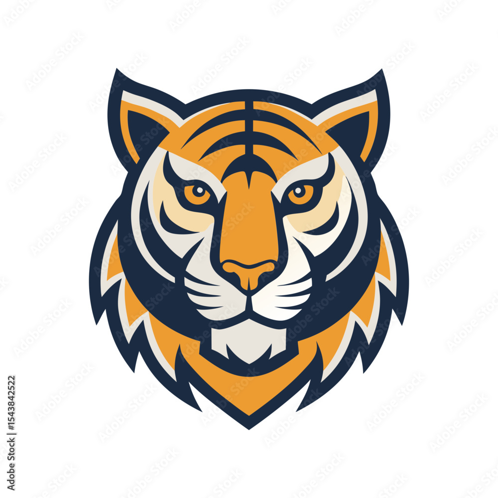 logo moderno minimalista elegante de un tigre illustration vector art