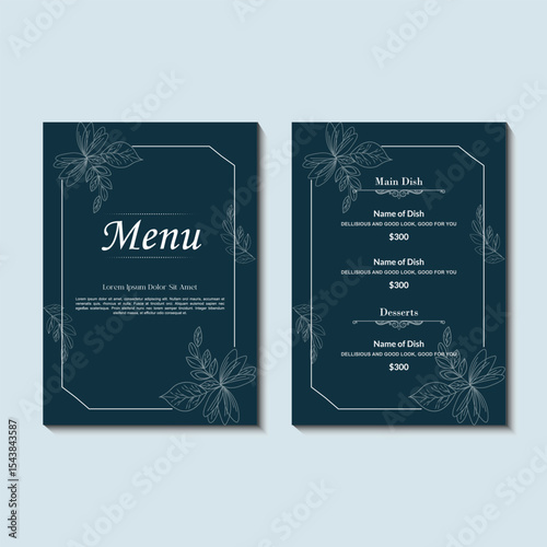 Elegant Restaurant Menu Template, Premium Food Brochure Design for Fine Dining and Luxury Cuisine, Professional Food Menu Card Template, Restaurant Branding Menu Design, Delicious Dinner Menu Template