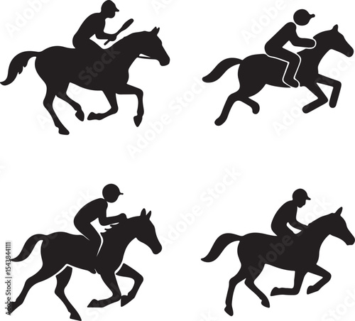 silhouettes of horses