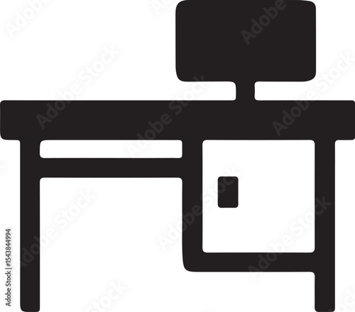 A handy isometric icon depicting workstation table icon