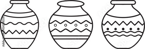 vector illustration of vases