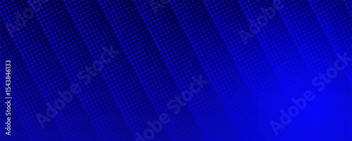Blue abstract background diagonal geometric shape with halftone. Modern fiber textured vector