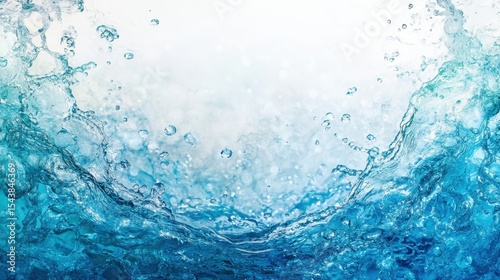 Vibrant Splash Of Blue Water Waves
