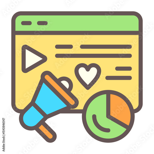 Social Media Marketing Vector Icon