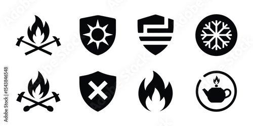 Fire department badge illustration design vector

