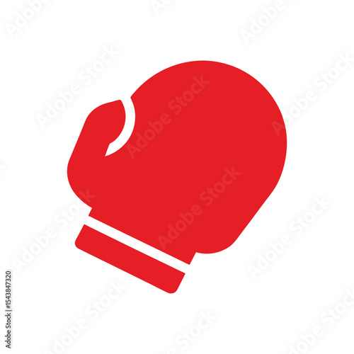 A red boxing glove vector art illustration
