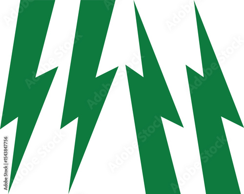 A thunder storm with zigzag pattern. 