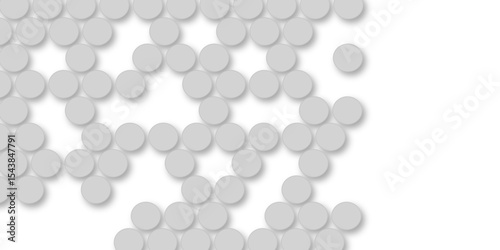 Grey tiles wall. round marble textures, ball tiles. Top view pavement circle block gray texture with seamless patterns floor background. Air Bubble wrap texture background. Textured Background.
