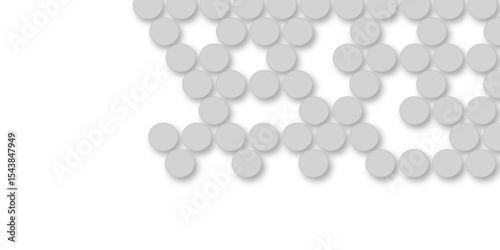 Grey tiles wall. round marble textures, ball tiles. Top view pavement circle block gray texture with seamless patterns floor background. Air Bubble wrap texture background. Textured Background.